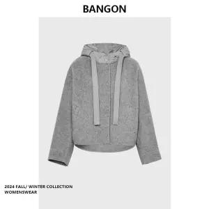 패딩후드 핸드메이드 상의 숏패딩 여성코트 집업 재킷 차콜그레이 경량패딩 바람막이