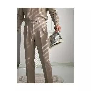 슬송렉샵 남자 키작남 면 바지 추동 모직 정장 슬림 일자핏 캐주얼 팬츠 비즈니스 링클프리 하이웨스트 꾹4