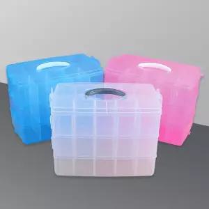 3단 분리 다용도멀티박스 장난감 화장품 휴대용정리함/분리형/네일아트/수납함/보관함/멀티박스/소품정리함