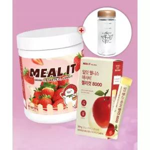 매장정품 MEAL IT [보틀증정] 식사대용 단백질 쉐이크 450g 1통+애사비 젤리컷 1박스 (초코바나나, 미숫가