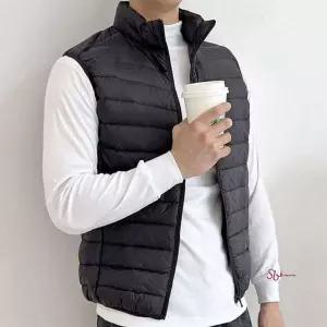 남성 이너 패딩 조끼 초남자 하이넥 여성 니트 경량 날씨 롱축구hij286