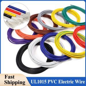 1/5M UL1015 전자 와이어 24 22 20 18 16 14 12 10 8AWG PVC 절연 주석 도금 구리 다심 케이블 (DIY 램프