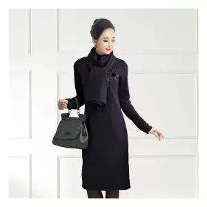 [마담엘레강스] 에이미 리플 원피스+롱머플러 K154OP01 538673