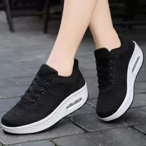 여성 5.5cm 워킹화 통굽 운동화 런닝화 키높이 삭스