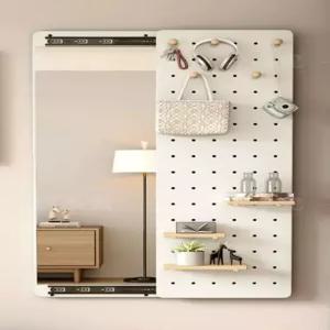 벽거울 타공판 거울 시크릿거울 수납 슬라이딩 벽면 선반