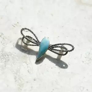 바이데이지 01BDBR0132 라리마원석 잠자리 실버브로치