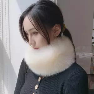 여우목도리 여우 털 털 넥워머 머플러 목도리 풀스킨 밍크털 자석