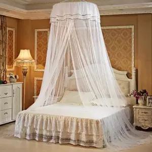 캐노피 모기장 커튼형 화이트 자연건조 원단 메쉬 육각 그물망 통기성 개방형 고정용