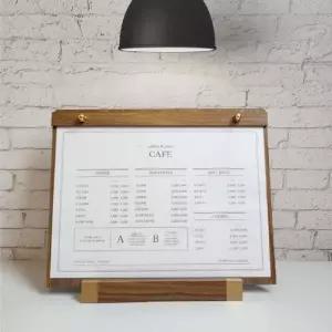 아크릴 가로형 액자 우드 A4 프레임 스탠드