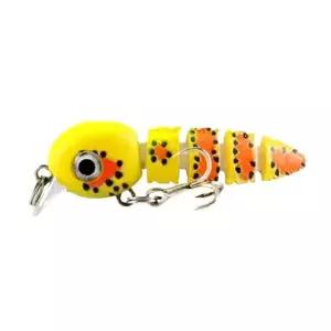 루어미끼 움직이는 배스 송어 낚시 미끼 노랑주황