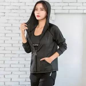 여성 배색 라인 후드 집업 트레이닝복 헬스 운동복 (WFG2RHX)