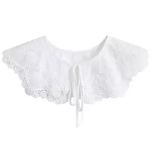 레이스 라운드 리본 페이크카라 이너 블라우스 페이크카라 레이어드셔츠