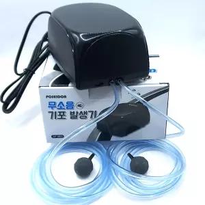 포세이돈 무소음 기포발생기 AP-1802 콩돌 호스 2m 두개 포함