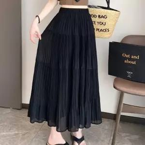 [다잇템] 여자 티어드 후레아 허리밴드 롱 스커트_23918801_588872