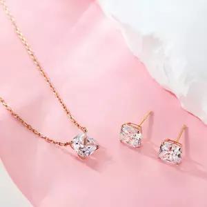 [비앤비골드] 14K 샤인 쿠션컷 큐빅 주얼리세트 MNC40761