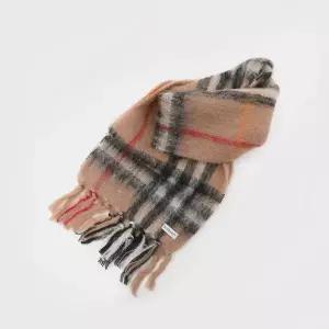 버버리 체크 모헤어 울 여성 스카프 8112967