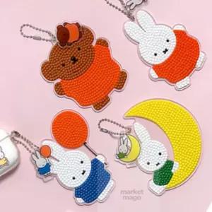 엠다인A 미피 보석십자수키링  비즈십자수