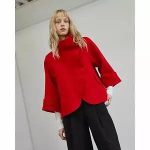 [에고이스트] 레글런 슬리브리스 핸드메이드 울 하프코트 (ER4WC162)