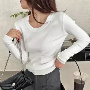 [하프클럽/]부드러운 U넥니트티셔츠 GAB01904