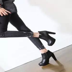 가보시 옆트임 앵클힐 키높이 통굽 여자 둥근코