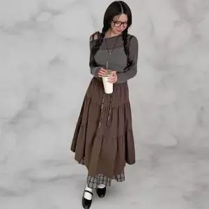 [하프클럽/]여성 레이어드 골지 오프숄더 긴팔 니트