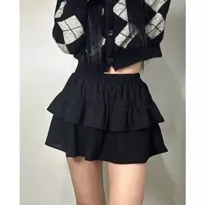 [하프클럽/]여성 캉캉 골덴 치마 밴딩 플레어 미니 스커트 속바지 3color 발레