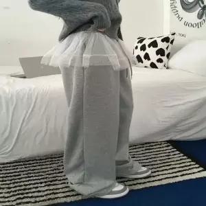 [하프클럽/]여성 3컬러 레이스랩스커트 레이어드 트레이닝 롱팬츠