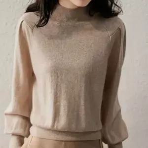 [하프클럽/]트렌디 데일리 모던 여자퍼프소매 퍼프 뜨개탑