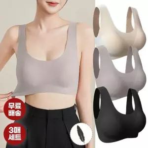 심프리 브라 3매세트 심리스브라 속옷세트 브라탑 팬티세트