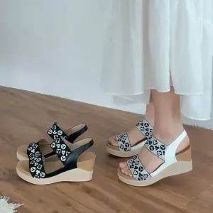 여름샌들 웨지 빅사이즈 여자샌들 가을 패션샌들 힐 (WF6FF1D)