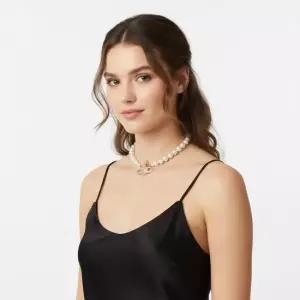 VIVIENNE WESTWOOD  로우 펄 바스 릴리프 여성 초커 목걸이 63010106 02G128