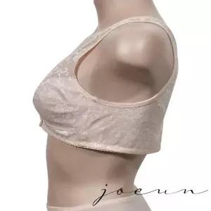 플라워패턴 인견 앞버튼 노와이어 B컵 브라