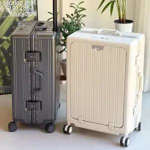 전면오픈 100  PC 기내용캐리어 20인치 튼튼한 알루미늄프레임 기내반입 여행용캐리어