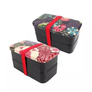 하코야 기모노 2단 도시락 500ml / 일제 찬합