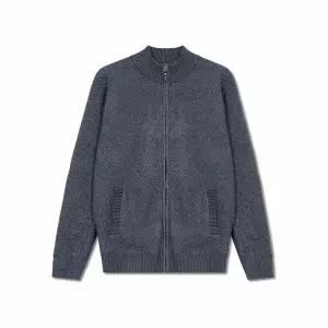 [하프클럽/디바옴므]사선직조 기모안감 하이넥 니트 집업 가디건 자켓 점퍼 재킷