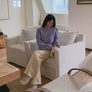 [다잇템] 여성 맨투맨 레터 보온 크로쉐 빅사이즈 티셔츠_23943346_588872