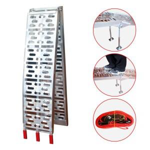 알루미늄 멀티 홀 바이크 오토바이 램프 접이식 적재 트레일러 픽업 트럭 자동차 테일게이트 ATVRamp 강화