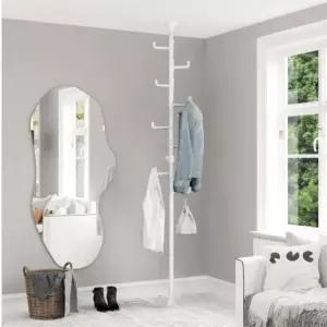 리우리빙 폴 행거 스탠드 옷걸이 천장 화이트 8단 BNS