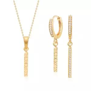 [메리그린]14K 골드 언발 델루나 SET (목걸이+귀걸이)