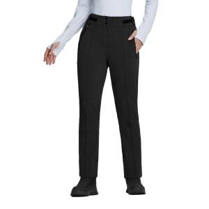 발레프 여성 스노우 팬츠 플리스 안감 방수 소프트쉘 단열 보온 겨울 바지 포켓 스노보드 하이킹