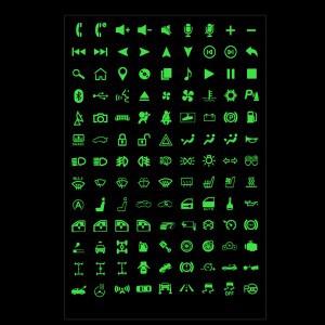 FORAUTO 빛나는 자동차 스티커 계기판 버튼 PVC 트럭 장식 로커 스위치 라벨 회로 데칼