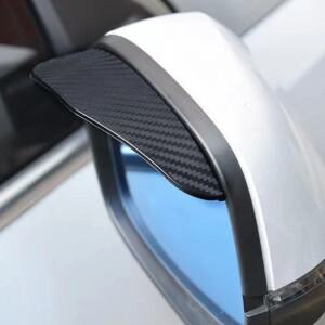 2PCS 자동차 백미러 비 눈썹 바이저 탄소 섬유 사이드 스노우 썬 레인 커버 액세서리