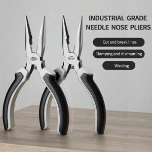 긴뾰족한 코 플라이어 산업용 등급 DIY 보석 제작 정밀 팁 가정용 물고기 1개 6 인치