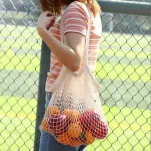 2종세트 그물가방 그물백 장바구니 코튼 그물백 그물