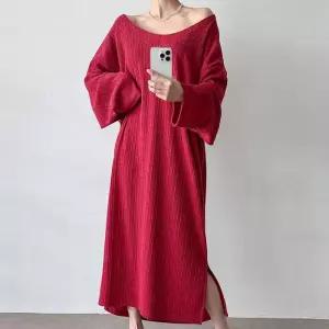 빅사이즈 512 골지트임오프넥원피스 DMAV823