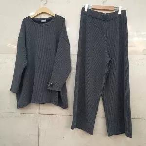 [아이우먼] 브룩클린골지바지세트 RAQ350M512 빅사이즈_P413382357