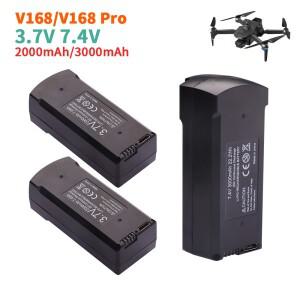 7.4V 3000mAh  V168 GPS 드론 배터리 RC Quadcopter 3.7V Pro Max 예비 Dron 부품 액세서리