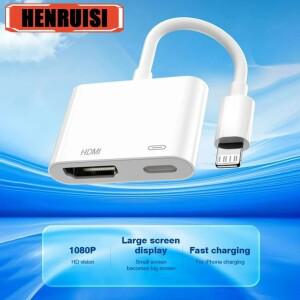 HD 1080P HDTV 디지털 AV 어댑터 HDMI 동기화 화면 비디오 변환기 iphone 호환 15 ipad 호환 용 오디오 커