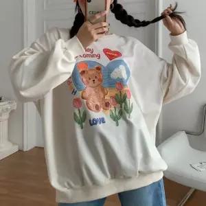 빅사이즈 512 헤피곰돌이박시맨투맨 DMAV826