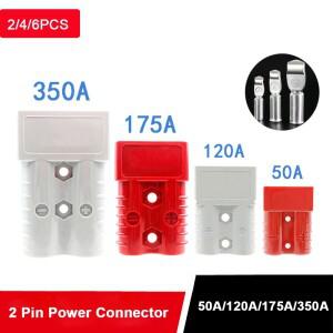 2/4/6PCS 50A 120A 175A 배터리 충전 커넥터 전기 자동차 태양 광 케이블 용 600V 고전류  전원 플매트 카